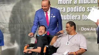 Marco Antonio and his uncle managed to get their electricity reconnected thanks to F. I. contribu...