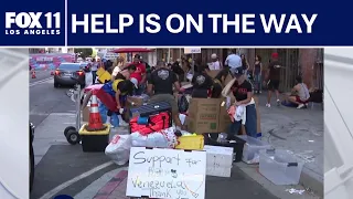 Volunteers collect donations for Venezuela earthquake relief