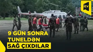 Nepalda daşqından 9 gün sonra iki işçi tuneldən sağ xilas edildi