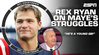 Why Rex Ryan 'isn't panicked' about Drake Maye's struggles this season 🏈 | NFL Countdown