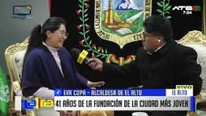Eva Copa destaca logros y desarrollo en el 41° aniversario de El Alto