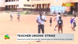 Teacher Unions' Strike: Classrooms under lock and key, learners play as industrial action continues.