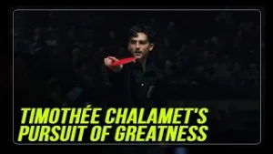 Here in Hollywood: Oscar nominee Timothée Chalamet is in the middle of a very fast run