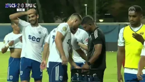 Water sprinklers suddenly turn on in Lion City Sailors vs Tanjong Pagar mid game | SPL 25/26