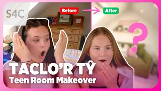 Sarra Elgan yn trawsnewid llofft yn ystafell ymlacio | Teen room makeover | Taclo'r Tŷ