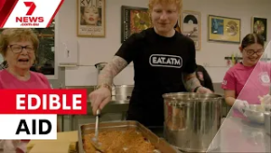 Ed Sheeran’s act of charity: Melbourne’s world-first food ATM for the homeless | 7NEWS