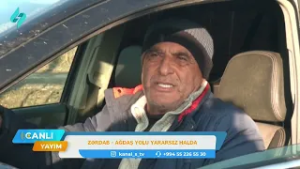 Zərdab - Ağdaş yolu yararsız halda | Canlı Yayım