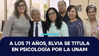 Elvia waited 37 years to fulfill her dream of studying at UNAM and finally graduated
