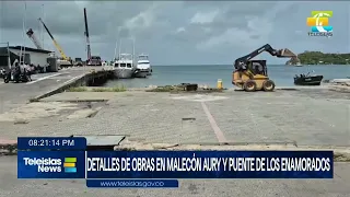 #teleislasnewsl Detalles de obras en malecón Aury y Puente de los enamorados.