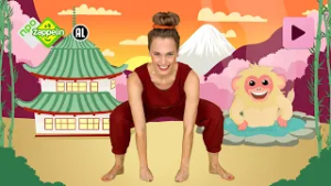 KINDERYOGA: OP ZOEK NAAR DE VROLIJKSTE AAP VAN JAPAN | Yoga mee met Ross | NPO Zappelin