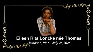 Death Announcement - Eileen Rita Loncke née Thomas