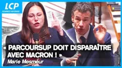 « Parcoursup doit disparaître avec Macron » : échange tendu entre Marie Mesmeur et Philippe Baptiste
