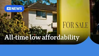 Housing affordability hits lowest rate on record despite falls in property prices | ABC NEWS