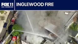 Inglewood buildings go up in flames