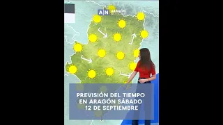 Weather forecast for Aragon, Saturday, September 12