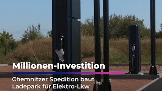 Million-Euro Investment: Chemnitz-based trucking company builds charging hub for electric semi-tr...
