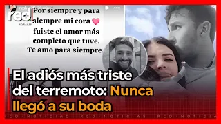 Juan Felipe Giraldo’s fiancée says goodbye: he couldn't make it to their wedding due to the earth...