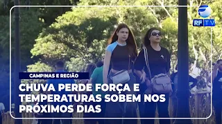 RF News - Rain weakens and temperatures rise in the coming days in Campinas and the surrounding r...