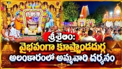 శ్రీశైలంలో వైభవంగా కూష్మాండదుర్గ అలంకారంలో అమ్మవారి దర్శనం | BT
