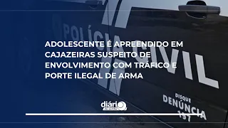 Teenager apprehended in Cajazeiras suspected of involvement in drug trafficking and illegal posse...
