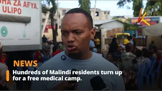 Hundreds of Malindi residents turn up for a free medical camp.