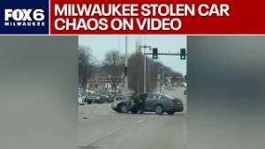 Milwaukee stolen car chaos; confrontation ends in crashes | FOX6 News Milwaukee