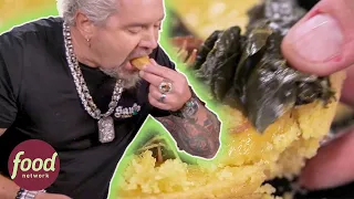 Guy Fieri Tries Scratch Made Hawaiian Ham Loaf | Diners, Drive-Ins, And Dives