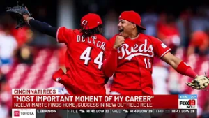 Noelvi Marte finds home, success in new outfield role