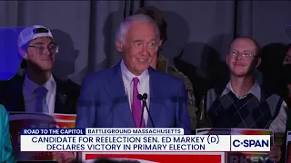 Sen. Ed Markey (D-MA) Declares Victory in U.S. Senate Primary