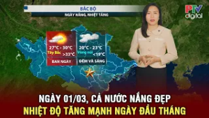 Thời tiết ngày mới 01/03 | Cả nước nắng ráo ngày đầu tháng; Tây Bắc Bộ và Trung Bộ nhiệt độ tăng cao