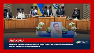 Perezida Kagame yihanganishije umuryango wa Senateri Mukabalisa, ashima indangagaciro zamuranze
