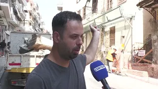 Κατέρρευσε μπαλκόνι ετοιμόρροπου κτιρίου στην οδό Γαλλικής Δημοκρατίας στην Καβάλα