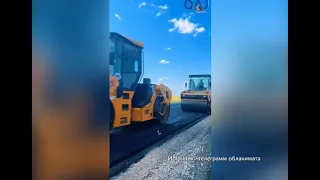 Kostanay - Karabutak highway being renovated in Aktobe region