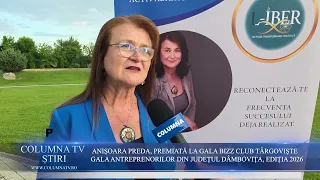 ANIȘOARA PREDA, PREMIATĂ LA GALA BIZZ CLUB TÂRGOVIȘTE