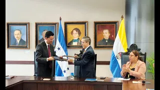 Signing of the Framework Agreement for Institutional Cooperation between UNAH and the Ministry of...