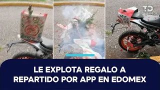 Flower arrangement and gift explode on delivery driver in Tlalnepantla; files complaint