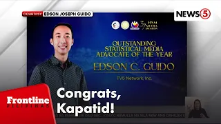 Edson Guido, pinangaralan bilang Outstanding Statistical Media Advocate of the year ng PSA