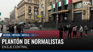 Puebla normal school students have been protesting in Mexico City for over 90 hours