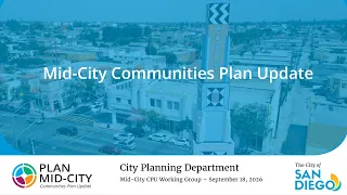 Mid-City Communities Plan Update Working Group Meeting – September 18, 2026 (English)