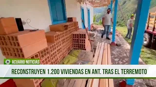 1,200 homes being rebuilt in Antioquia after the earthquake