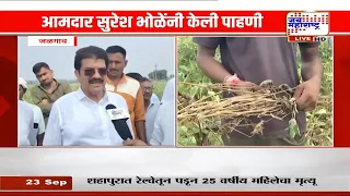Jalgaon : पावसाची दडी, पिकं करपली; आमदार Suresh Bhole यांनी केली पाहणी | Marathi News