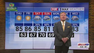 Sunny Thursday; high of 85
