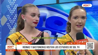 Trujillo: Queens and majorettes visit the SOL TV studios