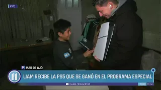 Liam recibió la Play que ganó en Canal 11 🎮🏆