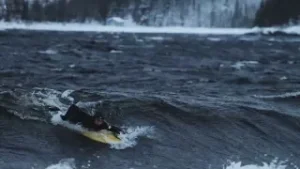 Ice cold lake surfers of Åre