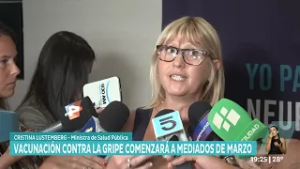 Campaña de vacunación antigripal podría comenzar a mediados de marzo, indicó la ministra Lustemberg.