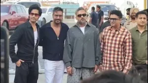 Ajay Devgn, Honey Singh spotted for the song launch of Money Money from Raid 2 !