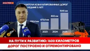На пути к развитию: 1600 километров дорог построено и отремонтировано