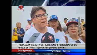 Active workers, retirees, and pensioners in Yaracuy join peaceful protest
