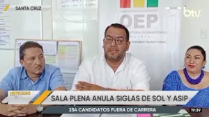 TED de Santa Cruz anula la personería jurídica de SOL y ASIP